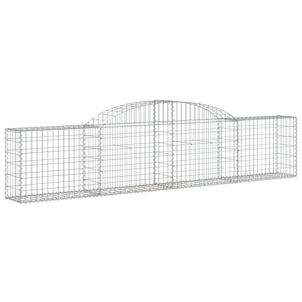 Paniers à gabions arqués 2 pcs 300x30x60/80 cm Fer galvanisé