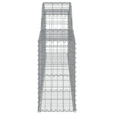 Paniers à gabions arqués 2 pcs 300x30x60/80 cm Fer galvanisé