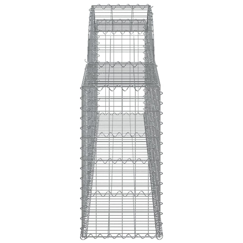 Paniers à gabions arqués 3 pcs 300x30x60/80 cm Fer galvanisé