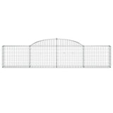 Paniers à gabions arqués 4 pcs 300x30x60/80 cm Fer galvanisé