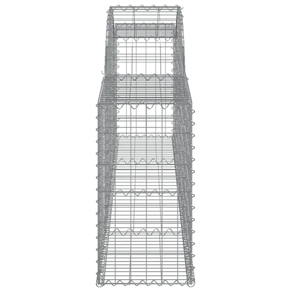 Paniers à gabions arqués 6 pcs 300x30x60/80 cm Fer galvanisé