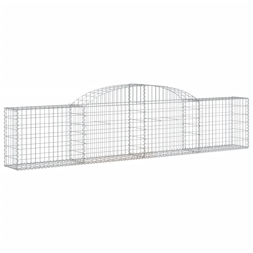 Paniers à gabions arqués 9 pcs 300x30x60/80 cm Fer galvanisé