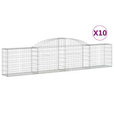 Paniers à gabions arqués 10 pcs 300x30x60/80 cm Fer galvanisé