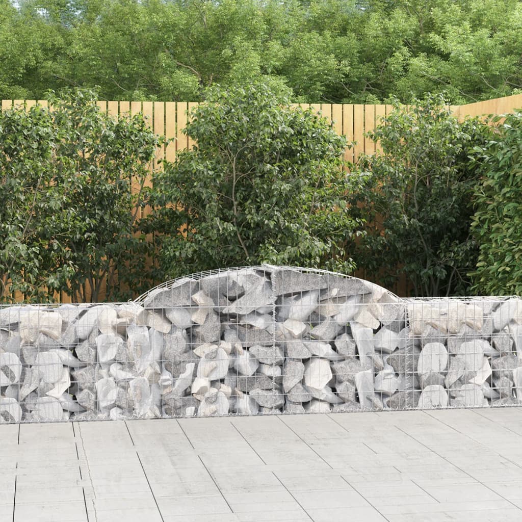 Arched Gabion Baskets 12 pcs 300x30x60/80 cm Galvanized Iron