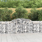 Paniers à gabions arqués 3 pcs 300x30x80/100 cm fer galvanisé