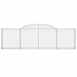 Paniers à gabions arqués 4 pcs 300x30x80/100 cm fer galvanisé