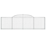 Paniers à gabions arqués 6 pcs 300x30x80/100 cm fer galvanisé