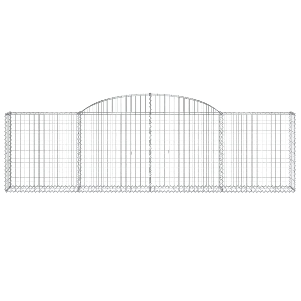 Arched Gabion Baskets 11 pcs 300x30x80/100 cm Galvanized Iron