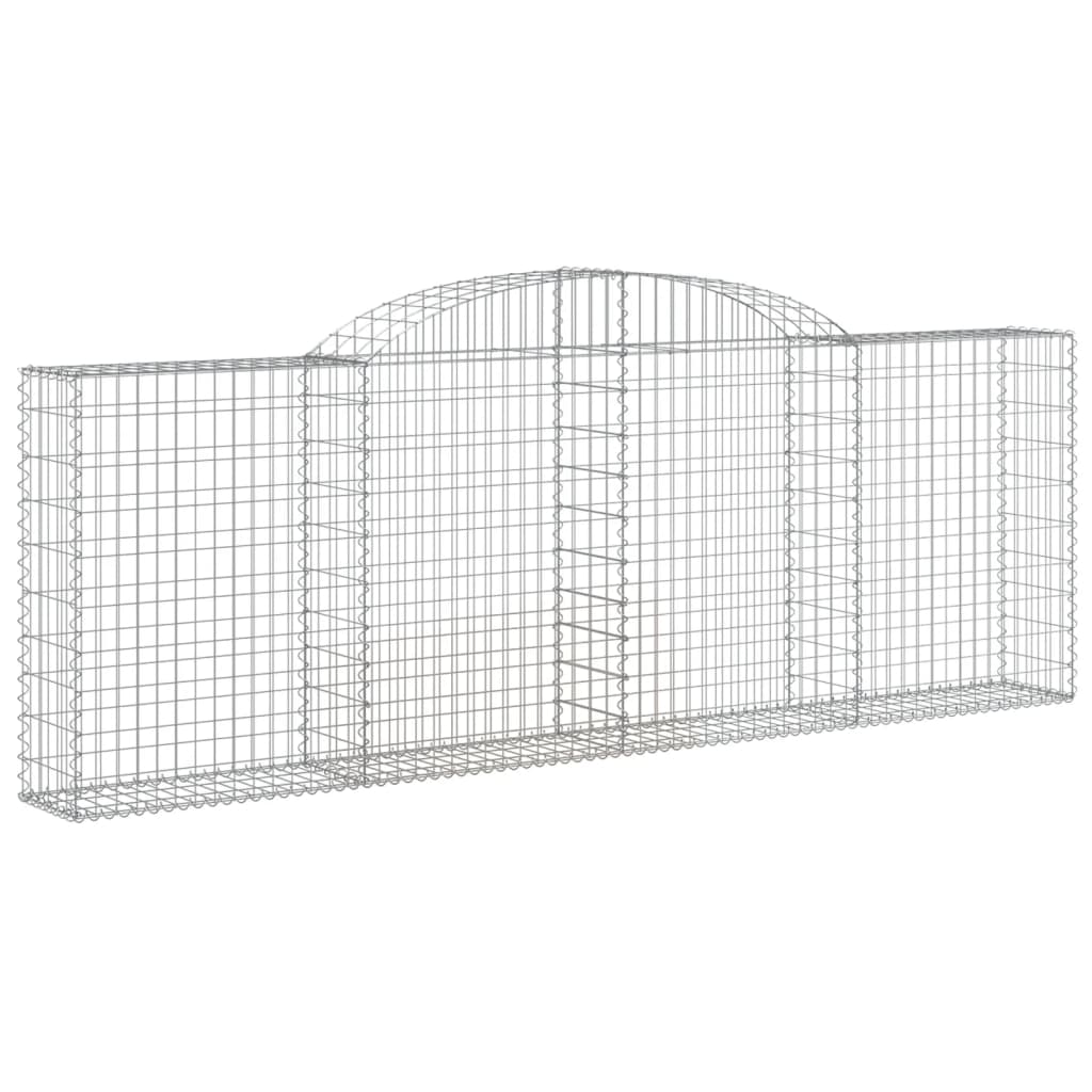 Paniers à gabions arqués 5 pcs 300x30x100/120 cm fer galvanisé