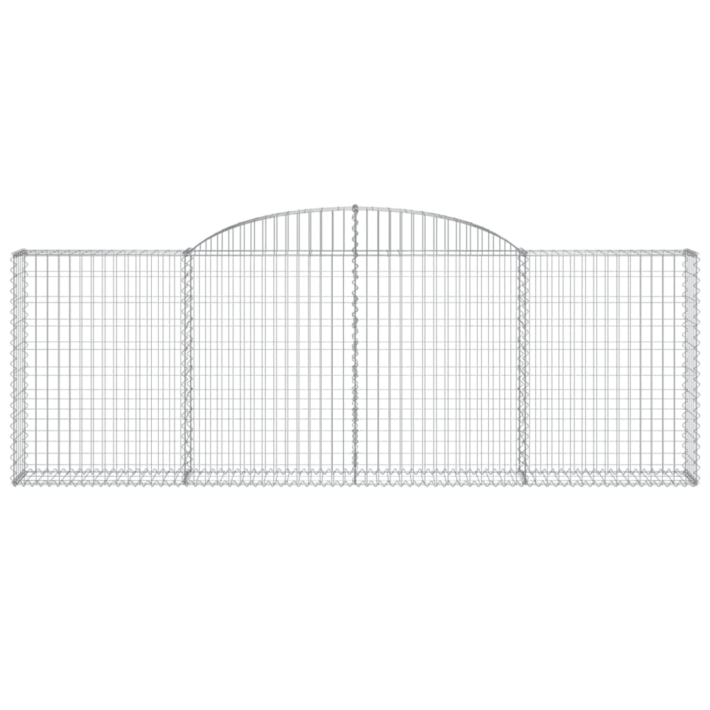 Arched Gabion Baskets 10 pcs 300x30x100/120 cm Galvanized Iron