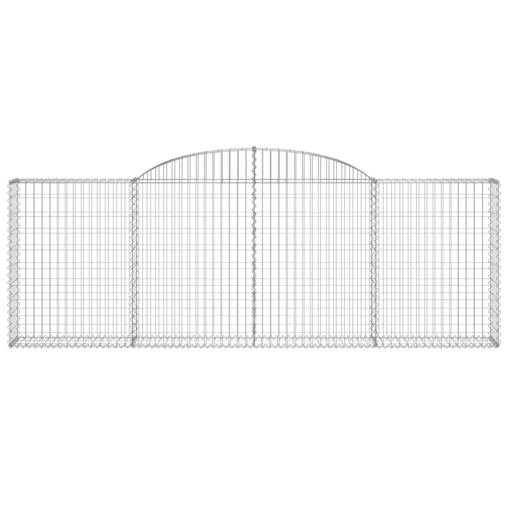 Arched Gabion Baskets 12 pcs 300x30x100/120 cm Galvanized Iron