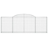 Arched Gabion Baskets 12 pcs 300x30x100/120 cm Galvanized Iron