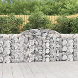 Arched Gabion Baskets 12 pcs 300x30x100/120 cm Galvanized Iron