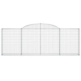 Paniers à gabions arqués 13 pcs 300x30x100/120 cm fer galvanisé