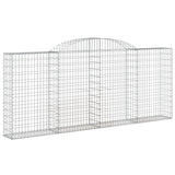 Paniers à gabions arqués 3 pcs 300x30x120/140 cm fer galvanisé