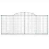 Paniers à gabions arqués 5 pcs 300x30x120/140 cm fer galvanisé