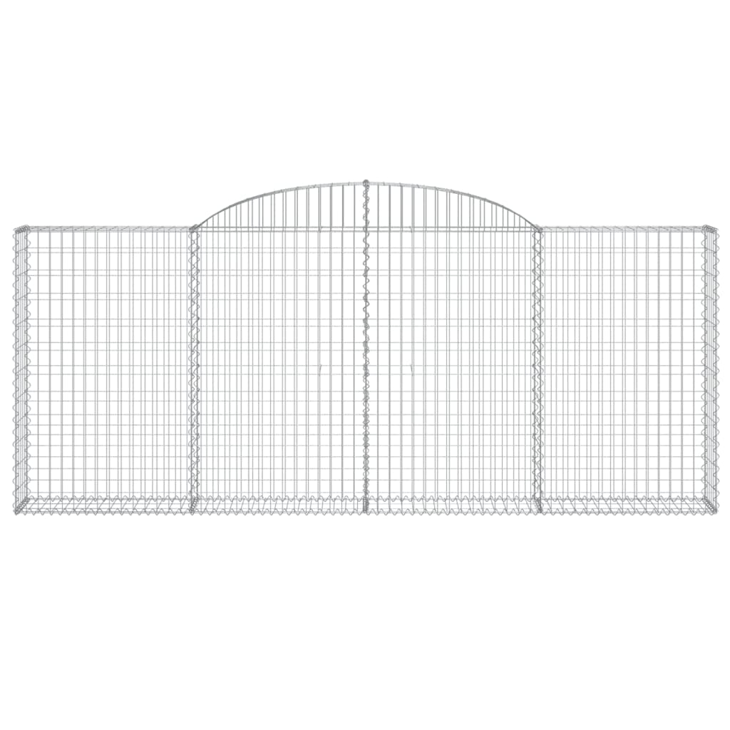 Paniers à gabions arqués 9 pcs 300x30x120/140 cm fer galvanisé