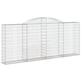 Arched Gabion Baskets 11 pcs 300x30x120/140 cm Galvanized Iron