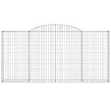 Paniers à gabions arqués 6 pcs 300x30x140/160 cm fer galvanisé