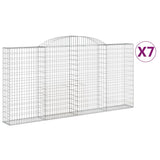 Paniers à gabions arqués 7 pcs 300x30x140/160 cm fer galvanisé