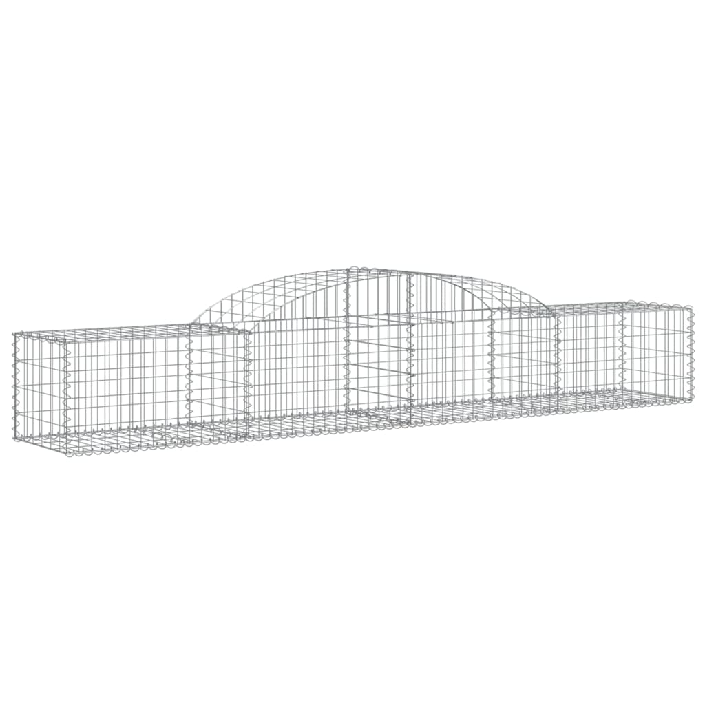 Paniers à gabions arqués 2 pcs 300x50x40/60 cm fer galvanisé