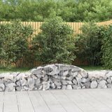 Paniers à gabions arqués 3 pcs 300x50x40/60 cm fer galvanisé