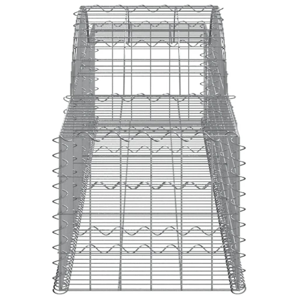 Paniers à gabions arqués 5 pcs 300x50x40/60 cm fer galvanisé