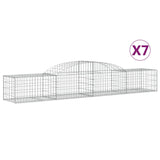 Arched Gabion Baskets 7 pcs 300x50x40/60 cm Galvanized Iron