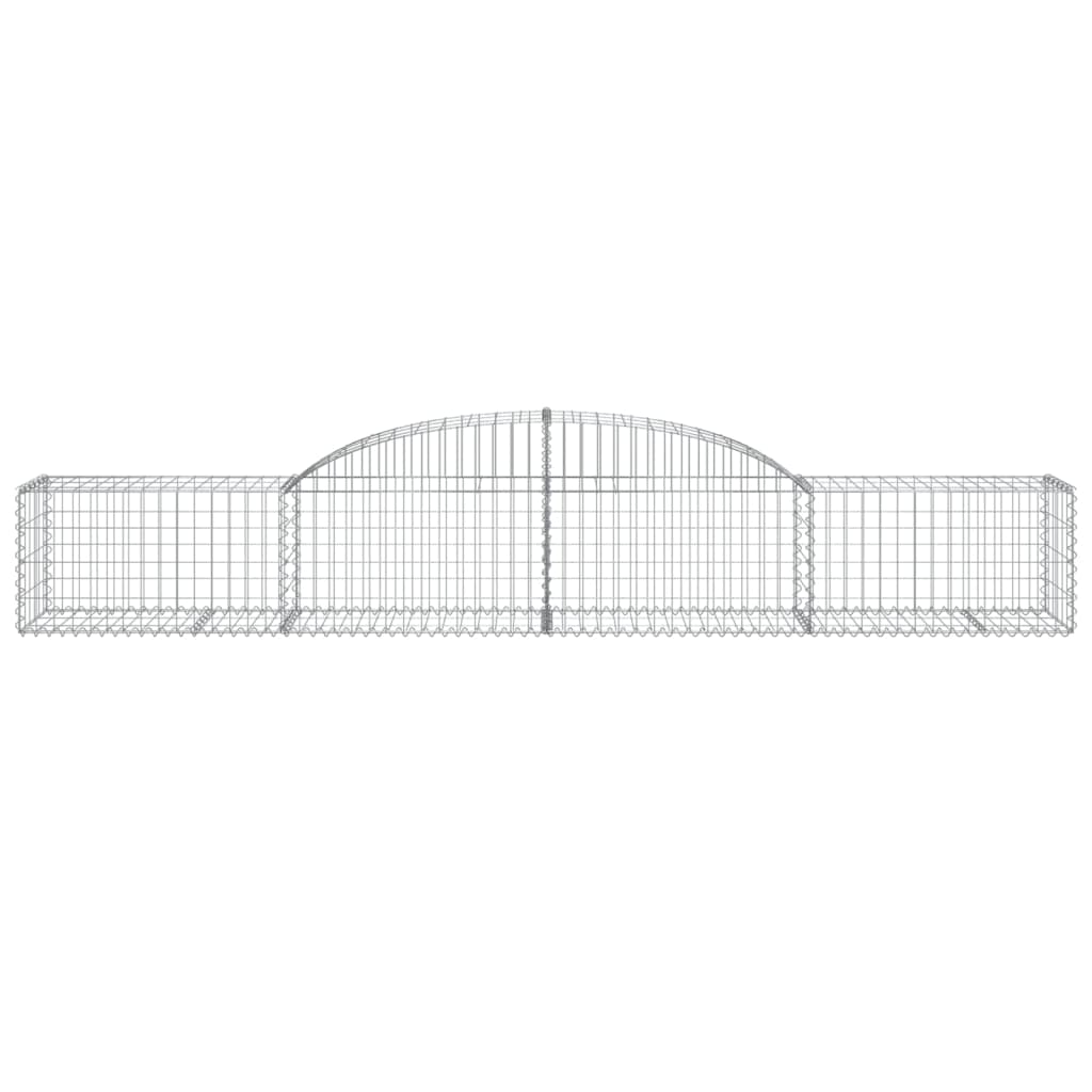 Arched Gabion Baskets 7 pcs 300x50x40/60 cm Galvanized Iron