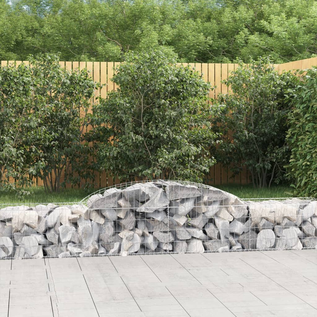 Arched Gabion Baskets 7 pcs 300x50x40/60 cm Galvanized Iron