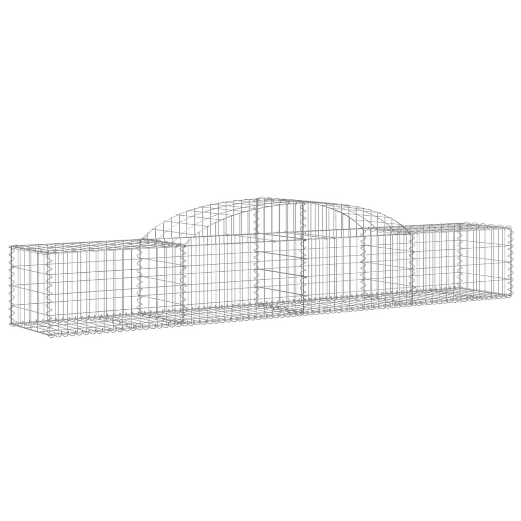 Paniers à gabions arqués 8 pcs 300x50x40/60 cm fer galvanisé