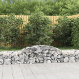 Paniers à gabions arqués 8 pcs 300x50x40/60 cm fer galvanisé