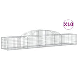 Paniers à gabions arqués 10 pcs 300x50x40/60 cm fer galvanisé