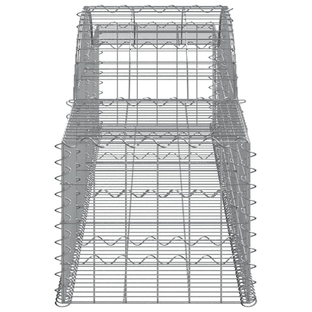 Paniers à gabions arqués 10 pcs 300x50x40/60 cm fer galvanisé