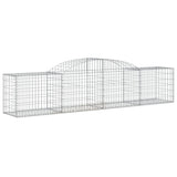 Paniers à gabions arqués 2 pcs 300x50x60/80 cm fer galvanisé