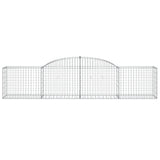 Paniers à gabions arqués 2 pcs 300x50x60/80 cm fer galvanisé