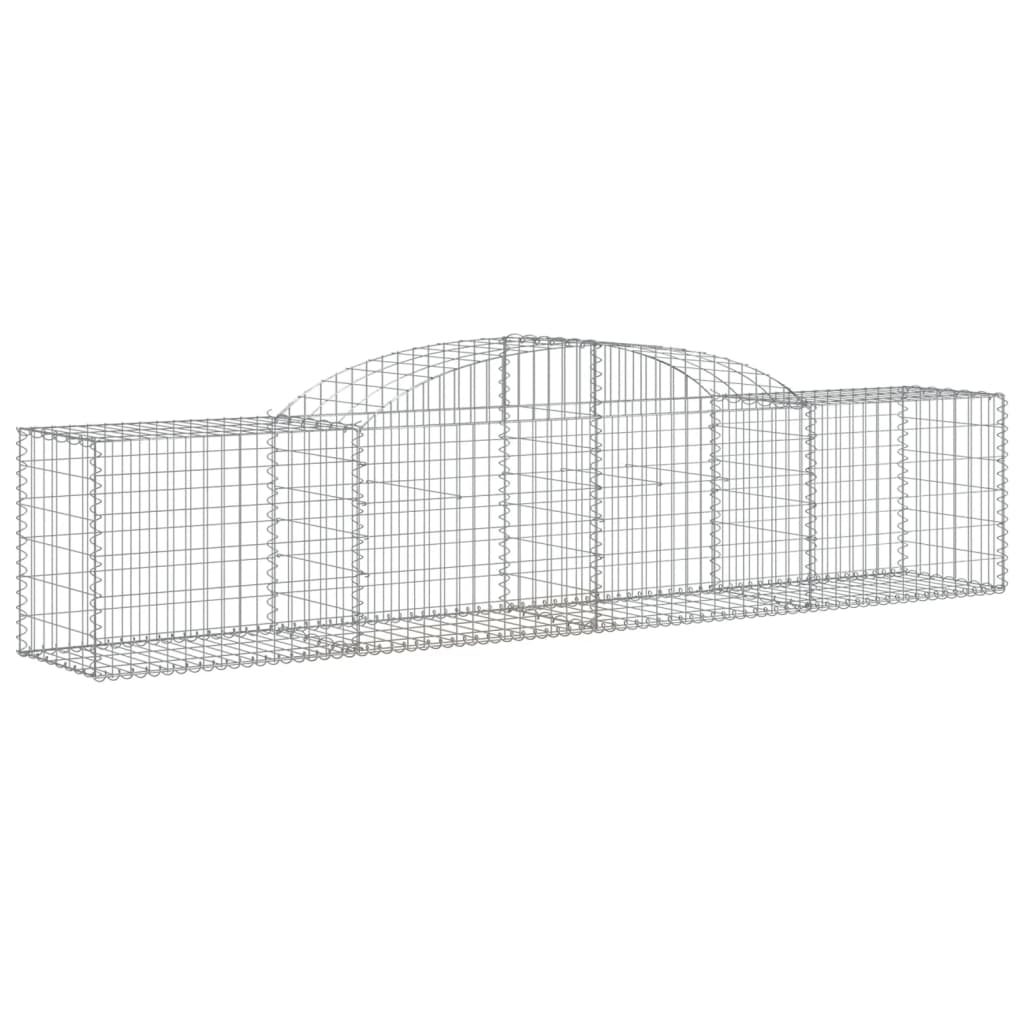 Paniers à gabions arqués 3 pcs 300x50x60/80 cm fer galvanisé