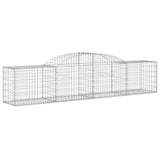 Paniers à gabions arqués 3 pcs 300x50x60/80 cm fer galvanisé