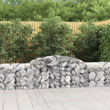 Paniers à gabions arqués 6 pcs 300x50x60/80 cm fer galvanisé