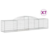 Paniers à gabions arqués 7 pcs 300x50x60/80 cm fer galvanisé