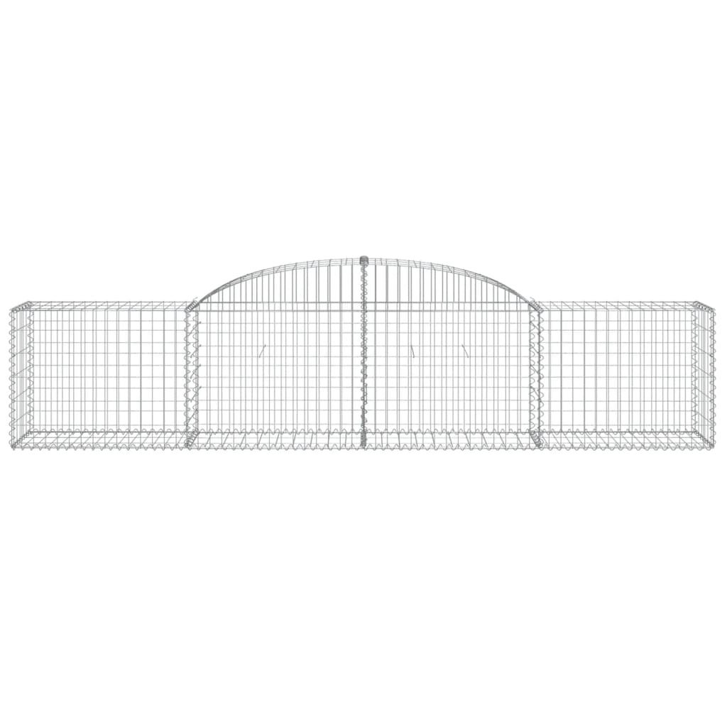 Paniers à gabions arqués 7 pcs 300x50x60/80 cm fer galvanisé