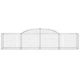 Paniers à gabions arqués 7 pcs 300x50x60/80 cm fer galvanisé