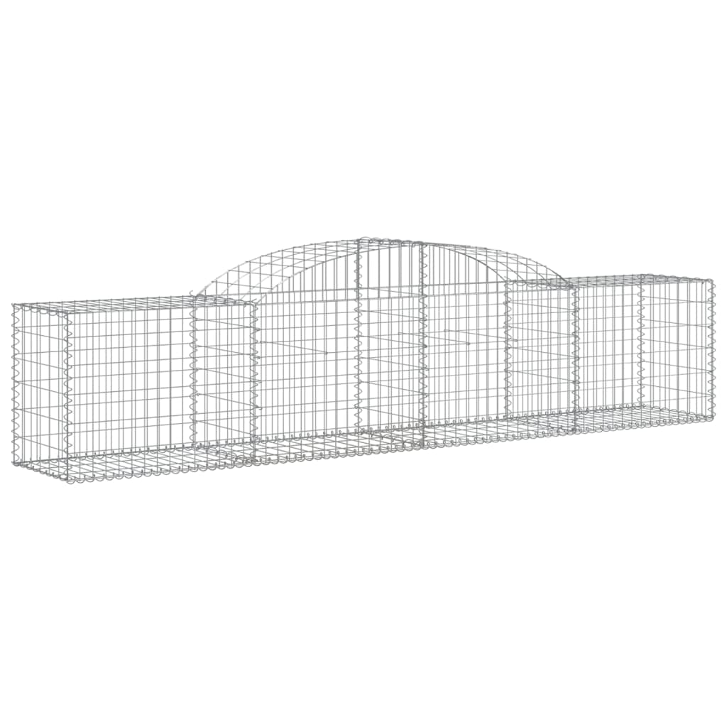 Arched Gabion Baskets 12 pcs 300x50x60/80 cm Galvanized Iron