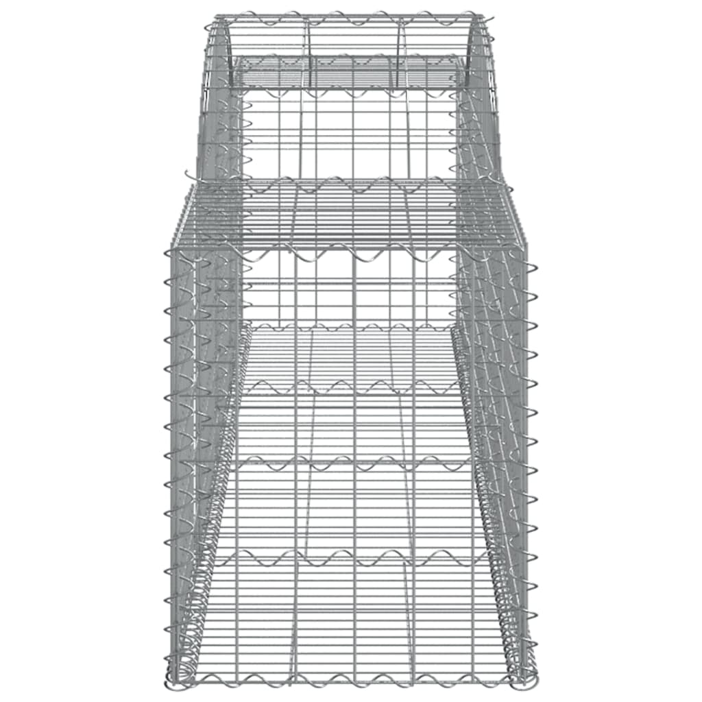 Paniers à gabions arqués 13 pcs 300x50x60/80 cm fer galvanisé