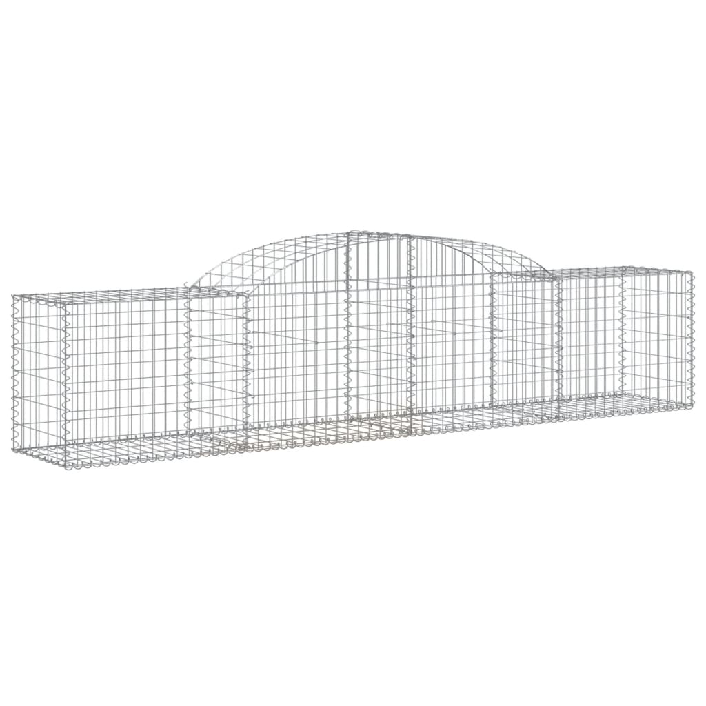 Paniers à gabions arqués 15 pcs 300x50x60/80 cm fer galvanisé