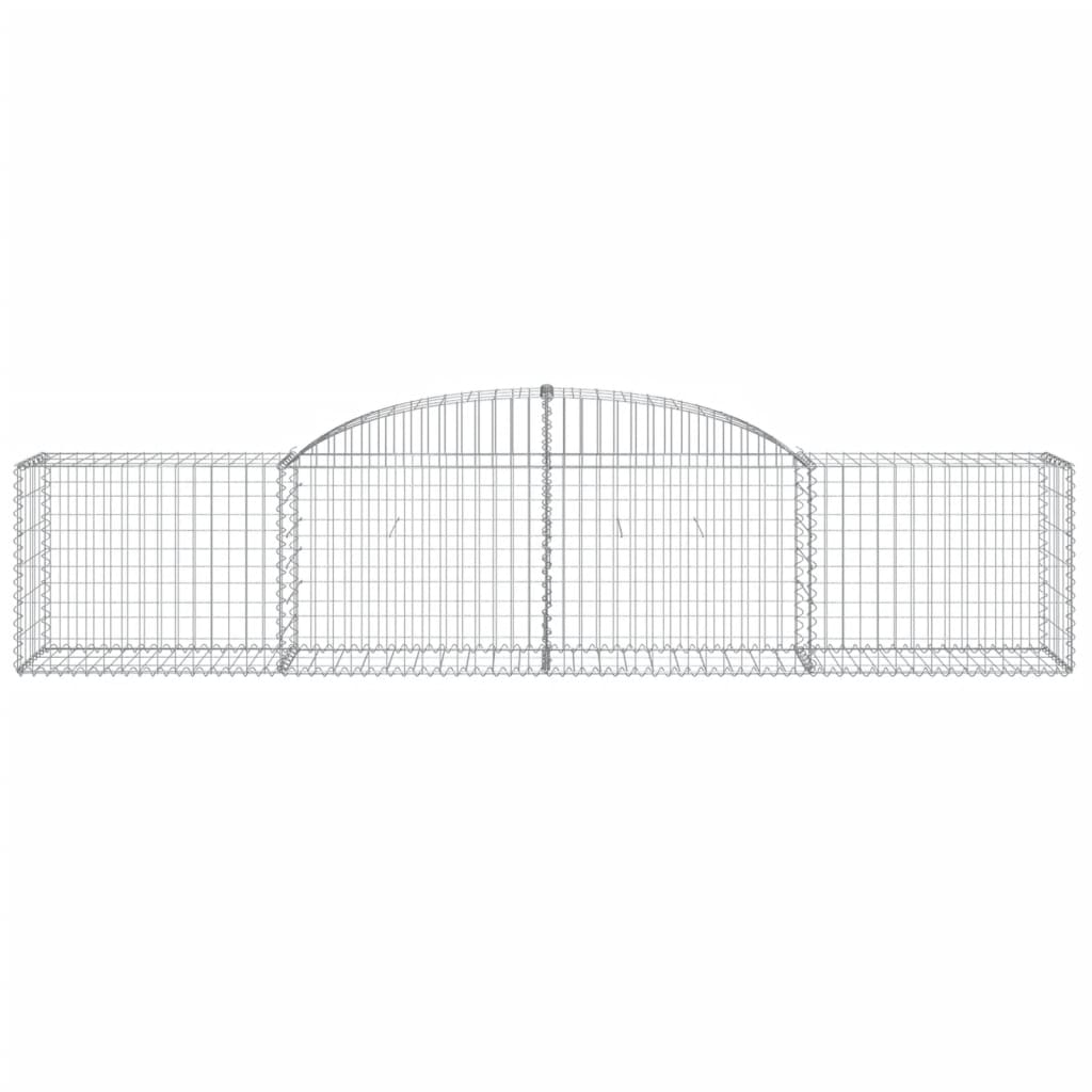 Paniers à gabions arqués 15 pcs 300x50x60/80 cm fer galvanisé