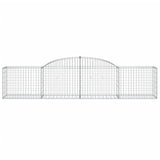 Paniers à gabions arqués 15 pcs 300x50x60/80 cm fer galvanisé