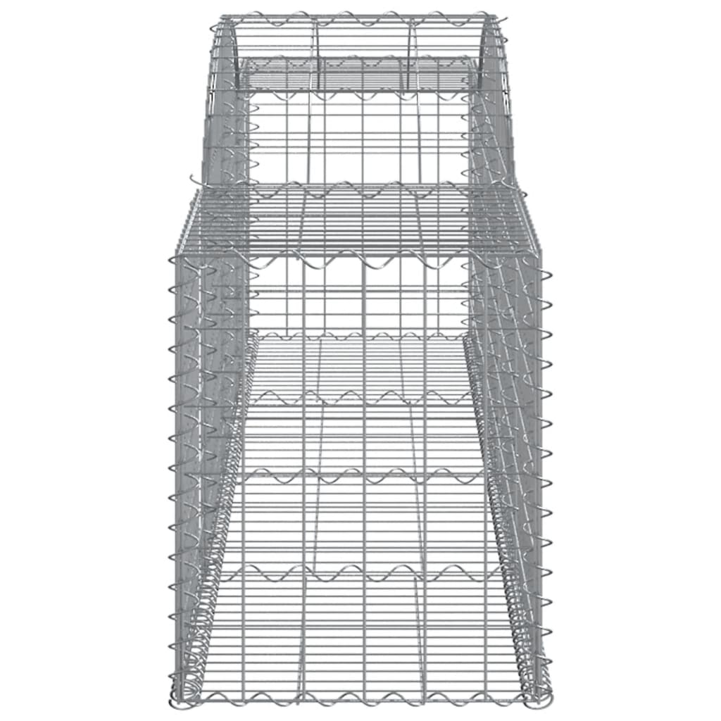 Paniers à gabions arqués 15 pcs 300x50x60/80 cm fer galvanisé