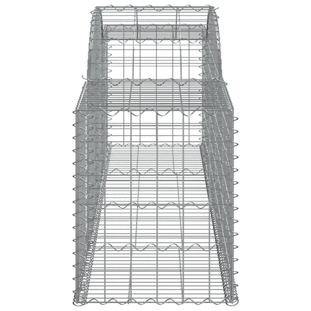 Paniers à gabions arqués 17 pcs 300x50x60/80 cm fer galvanisé