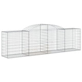 Paniers à gabions arqués 2 pcs 300x50x80/100 cm fer galvanisé